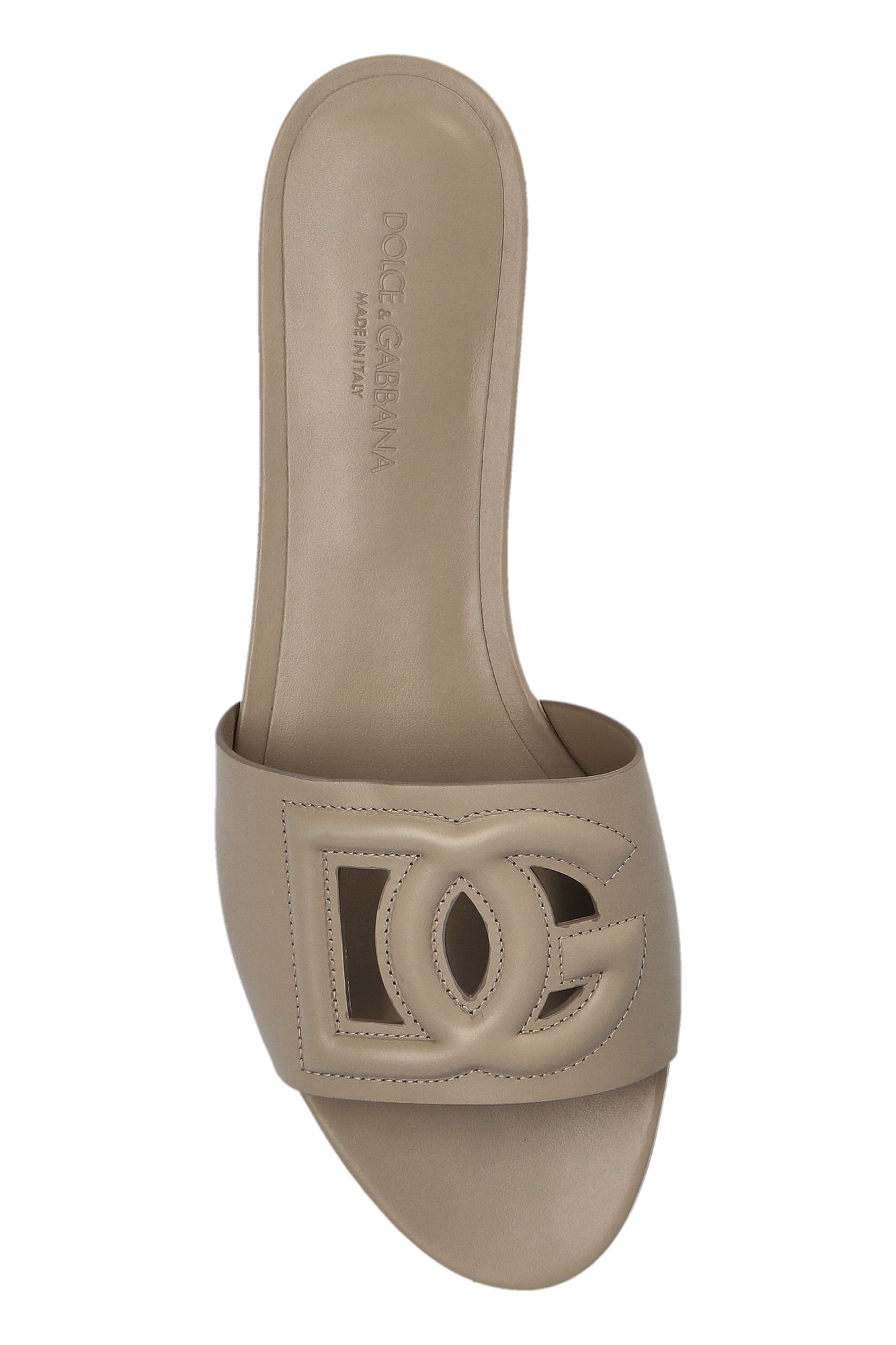 Dolce & Gabbana Leather flip-flops with logo | Women's Shoes